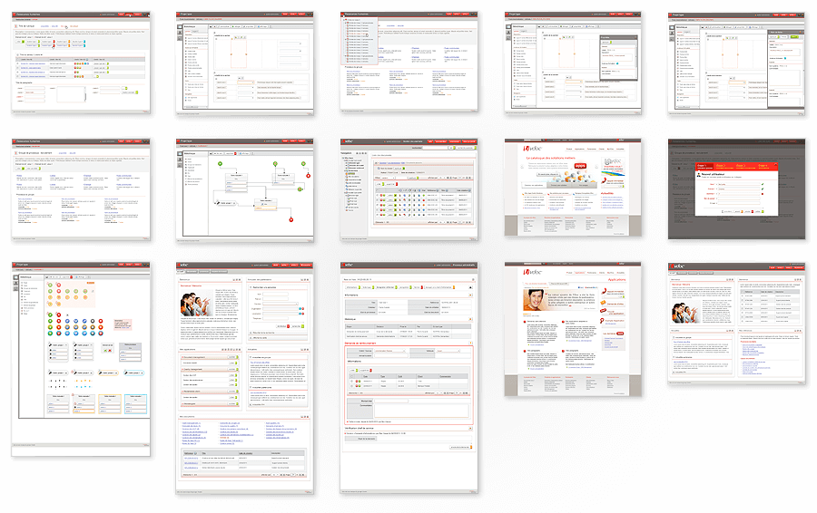 Design des écrans d'interface graphique de la plateforme VDoc 2012