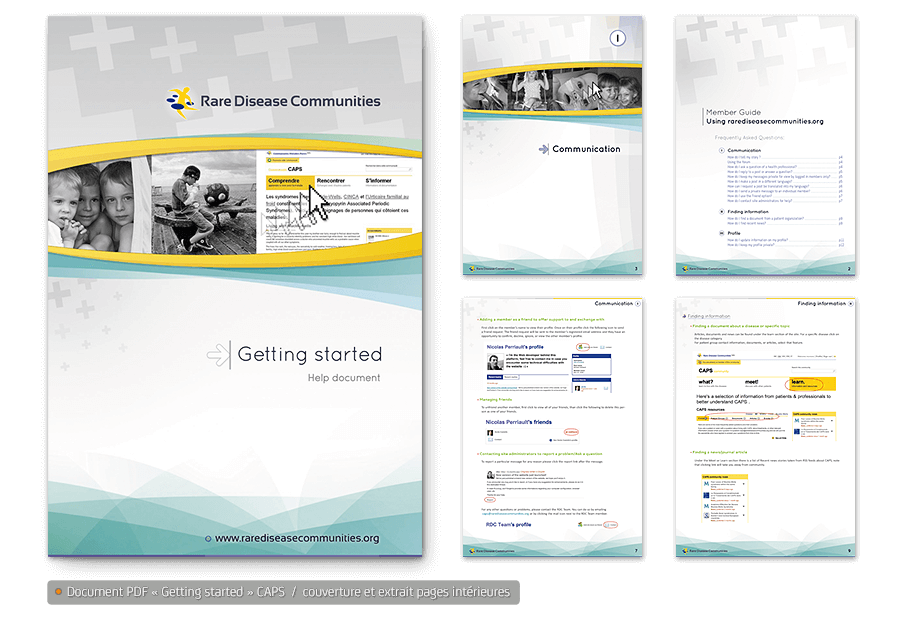 Design d'un document PDF - Getting Started pour CAPS / EURORDIS